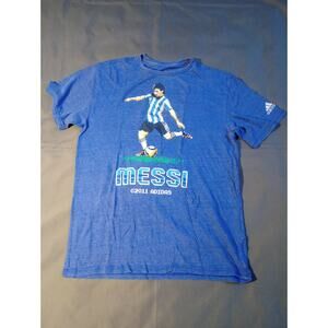 Adidas Messi Distressed T Shirt Men's Size Medium